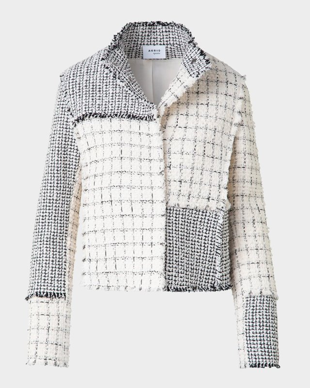 Patchwork Check Tweed Jacket